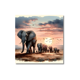 thumbnail image 2 of Cuadro Elefantes Acuarela Atardecer | Arte Decorativo 50x50cm, 2 of 3