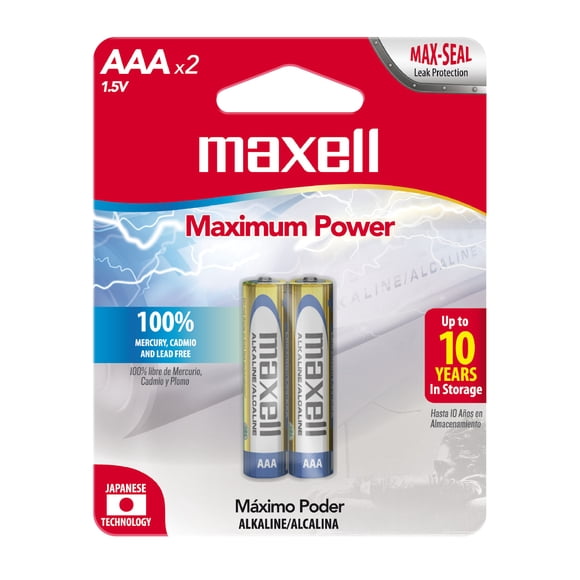 MAXELL PILAS ALCALINAS AAA PACK DE 2 UNI