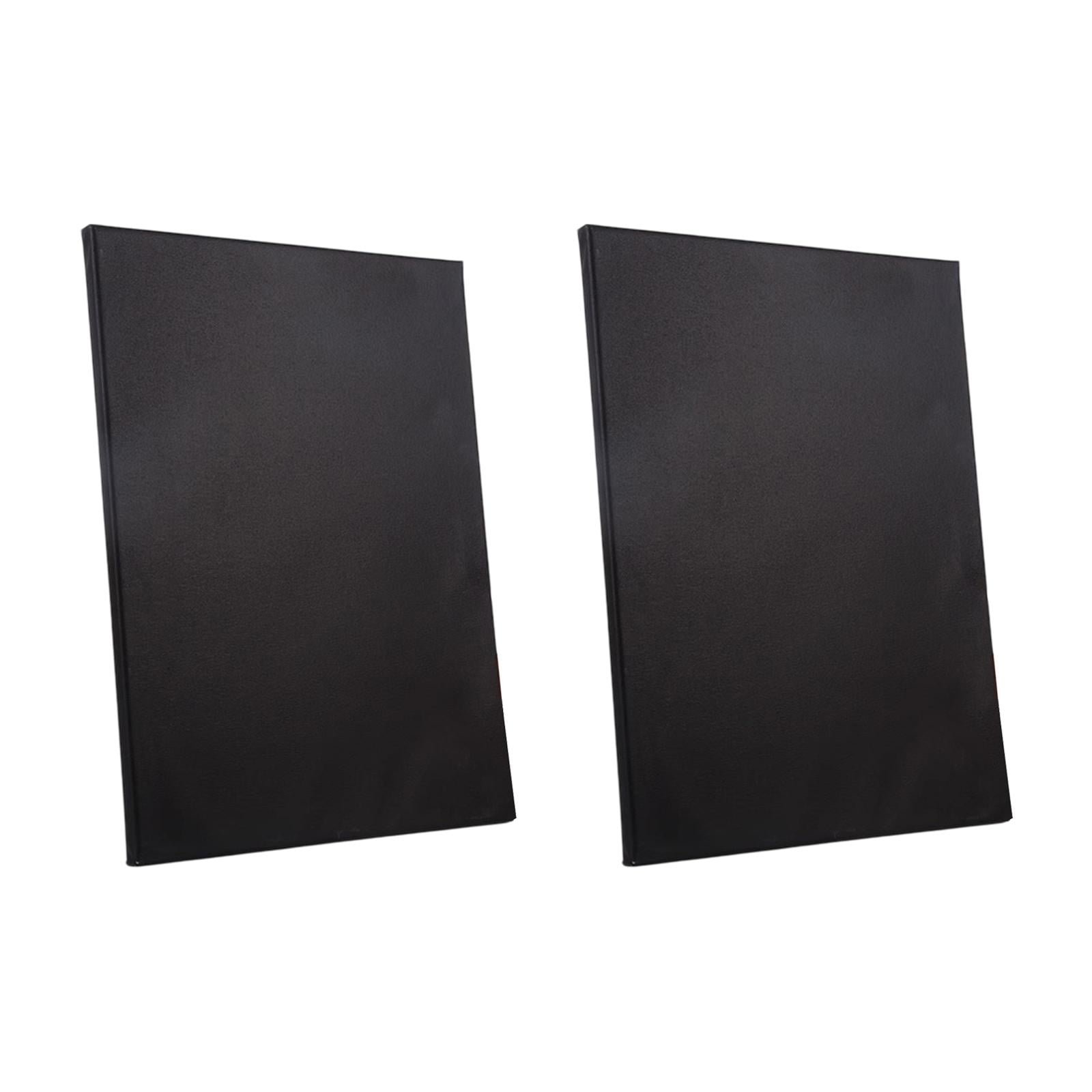 Bothyi - 2 Piezas Estiradas Tablas De Arte De Lona Negra Para Artesanías Temple Acrílico Vertido 30x40cm