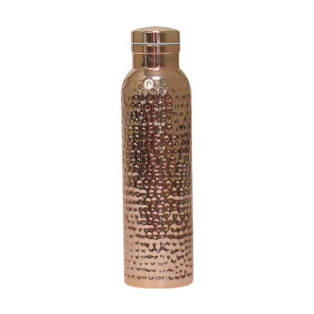 Botella Deportiva De Metal, Botella De Agua De Cobre Martillado Para Acampar, Ciclismo Y Entrenamiento