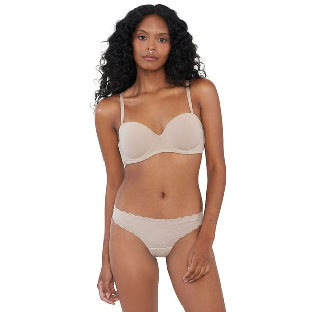 Calzón Mujer Colaless Beige Encaje Corona