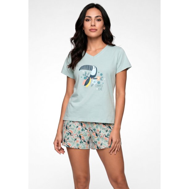 Pijama Corto Algodón Mujer Kayser 70.1137M-VER