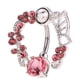 thumbnail image 3 of Chic Ahueca Hacia Fuera El Anillo Del Ombligo Del Zircon Del Acero Inoxidable El Diamante Rosado Del Ombligo, 3 of 5