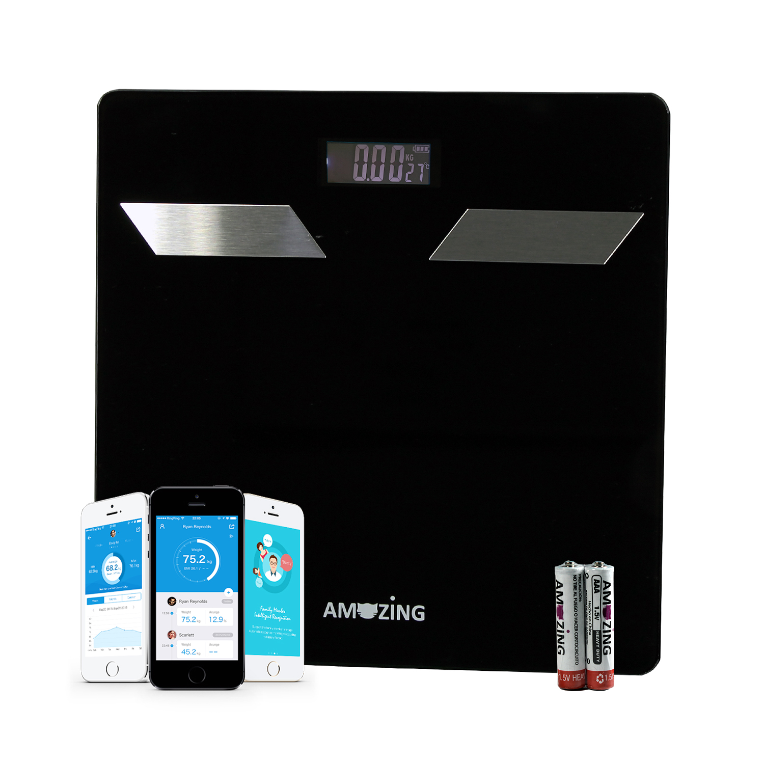 Amazing - Balanza Balanza Bluetooth Smart Negro