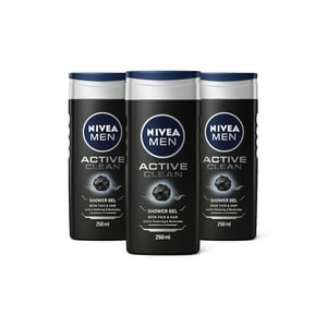 Pack 3 Gel De Ducha Nivea Active Clean 250Ml Deep