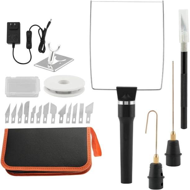 Kit de cortador de espuma de 22 piezas, lápiz eléctrico de corte con hilo caliente 3 en 1