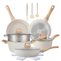 Juego De Utensilios De Cocina Anymark, 16 Piezas, Antiadherentes Con Utensilios, Color Blanco