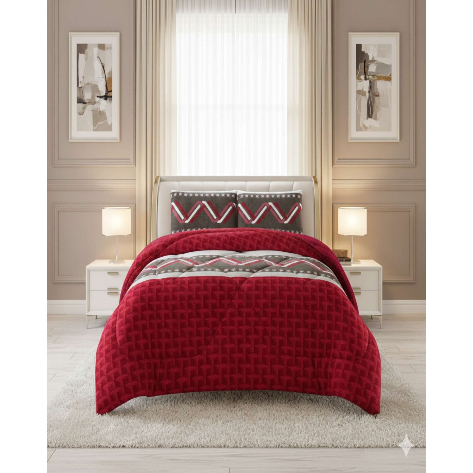 Imac Hogar - Cubrecama Plumón Chiporro 2 Plazas Extra Suave Térmico Premium