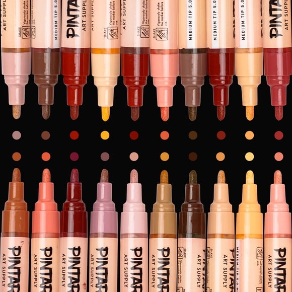 Rotuladores de Pintura PINTAR 20 Unidades 5,0 mm Tono de Piel Acrílico