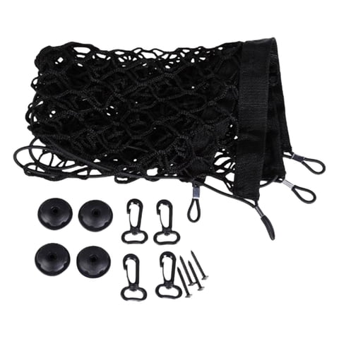 Magideal - Red De Carga Para Automóvil, Organizador De Red Para Maletero, Red De Carga Elástica Para Maletero De Coche, Universal Con Ganchos, Tornillos, Red De