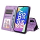 thumbnail image 3 of Funda tipo cartera FOXDOCK para Samsung Galaxy F06 5G , diseño girasol en relieve, cuero PU, cierre magnético, soporte y tarjetero, 3 of 5