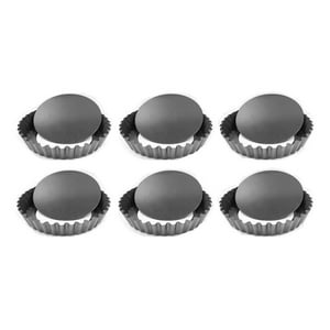 Genérico - Pack De 6 Moldes Tartaleta Desmontable 13,5 Cm