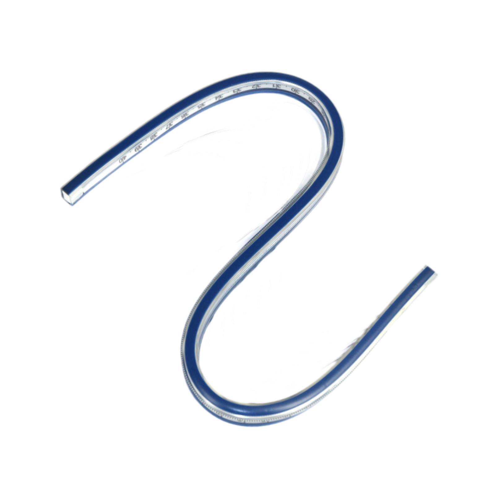 Magideal - Regla Curva Flexible, Regla De División De Ingeniería De Gráficos De Doble Cara, Flexible Para Suministros De Oficina, Dibujo, Acolchado, Patchwork 75Cm