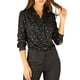 thumbnail image 1 of INSPIRE CHIC Camisa de Mujer con Cuello Alto y Manga Larga con Estrellas Metálicas 2XL Negro, 1 of 8