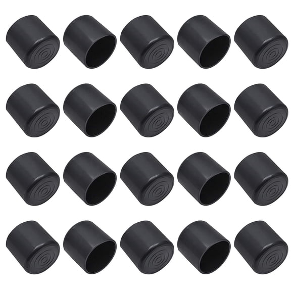 Tapones para patas de muebles Bonsicoky 20 piezas 25 mm PVC negro