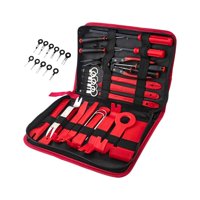 Ioensy - 39 Uds. Herramienta De Eliminación De Molduras, Herramienta De Reparación De Automóviles Para El Panel De Instrumentos Del Panel De La Puerta, Rojo