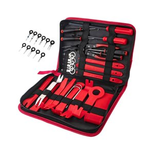 Ioensy - 39 Uds. Herramienta De Eliminación De Molduras, Herramienta De Reparación De Automóviles Para El Panel De Instrumentos Del Panel De La Puerta, Rojo