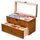 thumbnail image 1 of Caja organizadora de té WELLAND, 2 capas y 14 compartimentos, madera de pino, 1 of 7