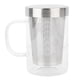 thumbnail image 1 of Tazas de té resistentes al calor sopladas a mano Juego de té de viaje Práctico vaso de vidrio con filtro de té, 1 of 8