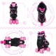 thumbnail image 3 of Patines de ruedas Nattork para niñas, rosa, ajustables con luces, 3 of 5