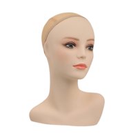 Magideal - Cabeza De Maniquí Femenino Con Hombro, Cabeza De Maniquí De Exhibición, Visualización Realista, Accesorios De Exhibición, Lana De Peluca Modelo De Pvc
