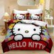 thumbnail image 1 of HelloKitty Cute Bed Duvet Cover Funny Anime Cartoon Bedding Sets Lightweight 3 Piece Comforter Sets, 1 of 3