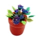 thumbnail image 4 of Casa De Mu?ecas Con Flores En Maceta, Adorno De Jardín De Hadas Para Casa De Mu?ecas A Escala 1:6 1:12, Flores Azules, 4 of 5