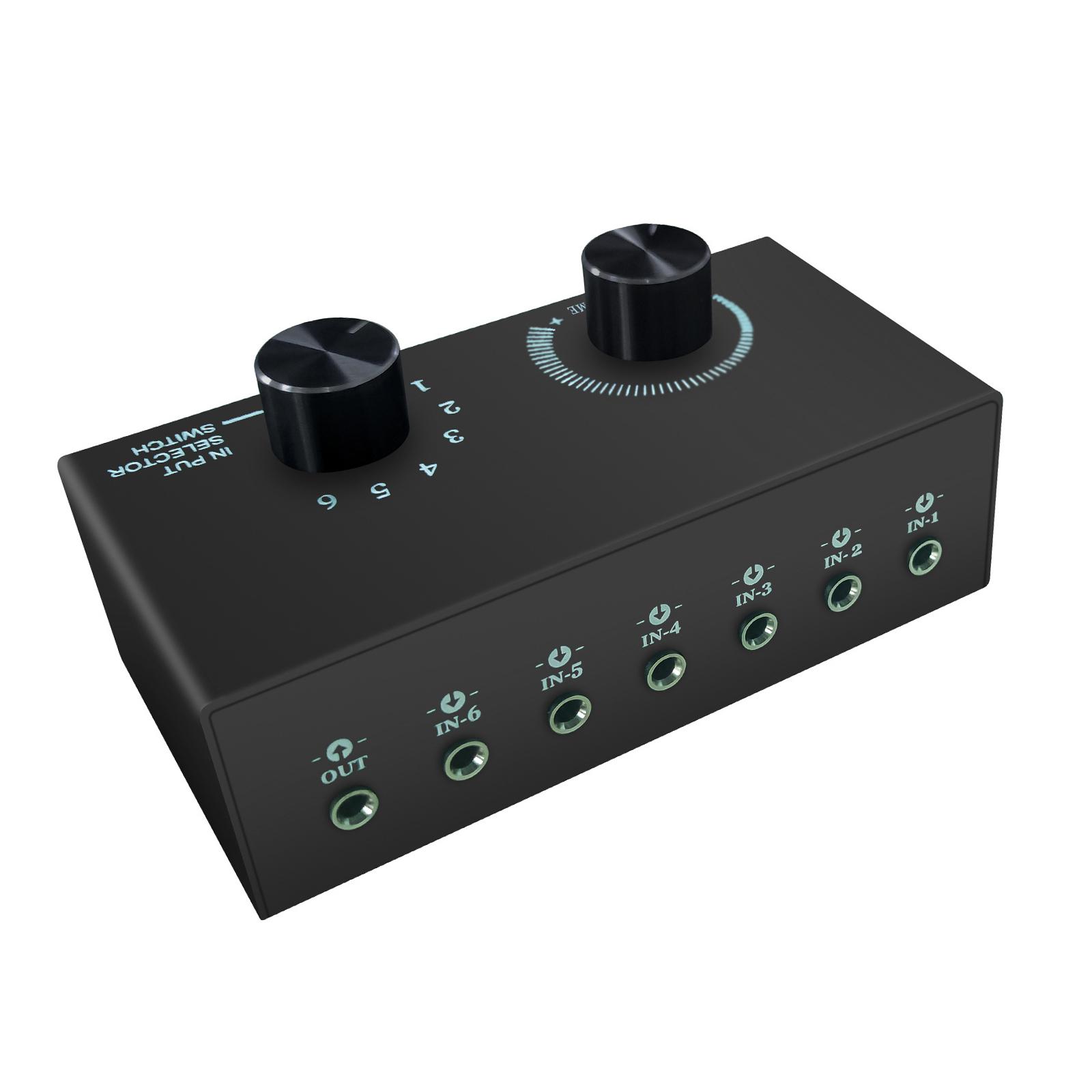 Bothyi - Audio Switch Audio Switcher Box 6 En 1 Out Portable