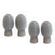 thumbnail image 1 of 4pcs Silicona Drum Stick Head Sleeve Drumstick Rubber Case Cover Gris, 1 of 5