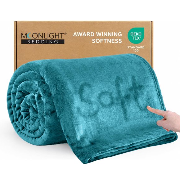 Cobija de Forro Polar MOONLIGHT20015 Queen 400 GSM Turquesa