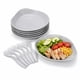 thumbnail image 1 of Set de 6 Platos y 6 Tenedores Reutilizables para Picnic y Camping 18 cm, 1 of 8