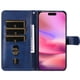 thumbnail image 5 of Funda con Cremallera para iPhone 16 Plus, Carcasa Cartera de Cuero PU con Soporte y Tarjetero, 5 of 6