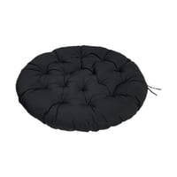 Ioensy - Cojín Acolchado Para Silla De Huevo, Redondo, 40 Cm, Para Sofá De Meditación, Exterior, Color Negro