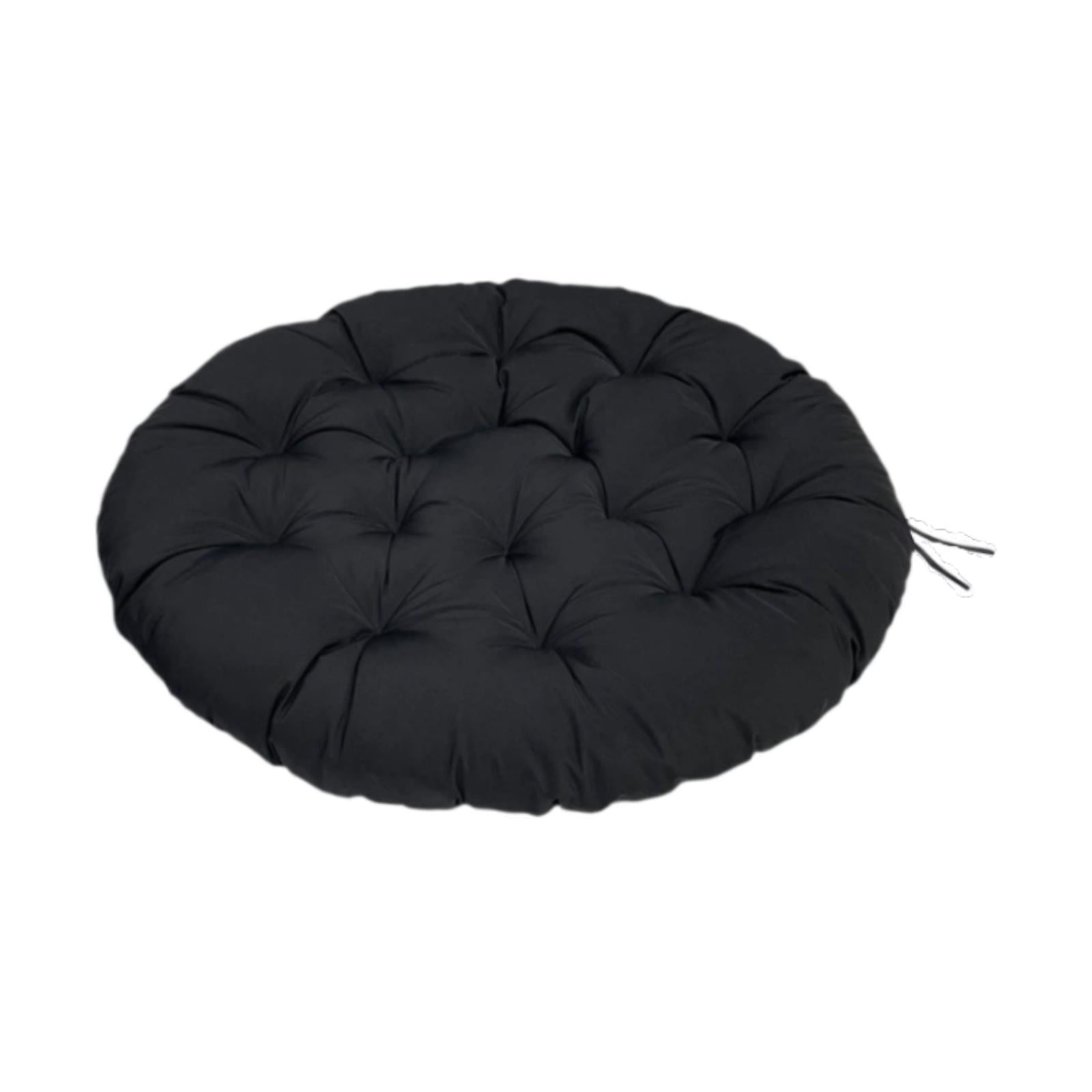 Ioensy - Cojín Acolchado Para Silla De Huevo, Redondo, 40 Cm, Para Sofá De Meditación, Exterior, Color Negro