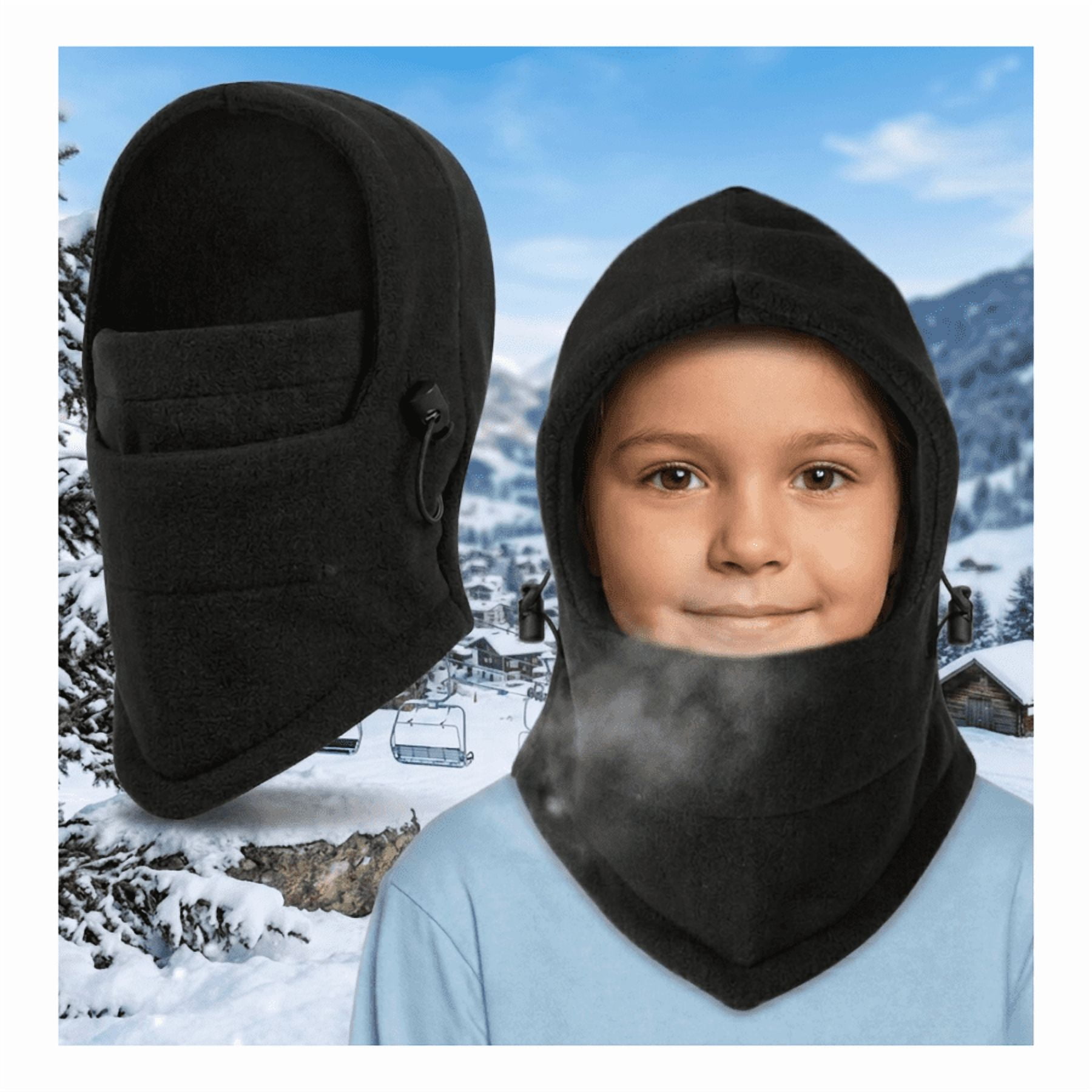 Genérico - Gorro Pasamontañas De Polar Ajustable Para Niños Niñas Invierno