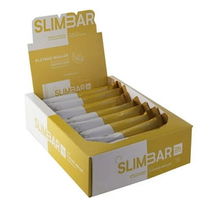 Slimbar - Box 12 Barras De Proteina 60Gr C/U Platano Manjar -