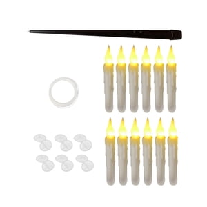 Bothyi - Velas Flotantes Colgantes Para Adorno Navideño, Fiesta De Cumpleaños, Boda, Color Blanco Cálido, 12 Uds.