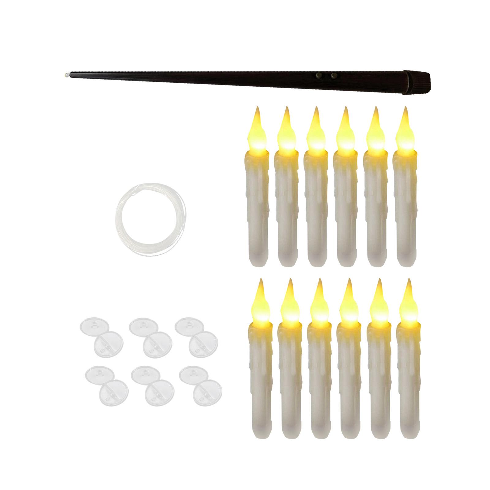 Bothyi - Velas Flotantes Colgantes Para Adorno Navideño, Fiesta De Cumpleaños, Boda, Color Blanco Cálido, 12 Uds.