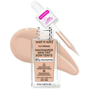 Wet N Wild - Tinte Para La Piel Húmedo Y Salvaje Bare Focus Con 5% De Niacinamida Rosy Light