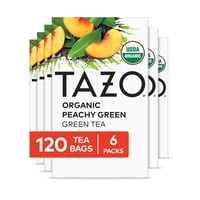 Té Tazo Orgánico Verde Melocotón Con Cafeína 120 Bolsas