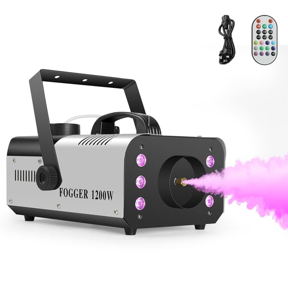 Máquina de Humo LYJFBD 1200W con Control Remoto Inalámbrico y Luces LED de 14 Colores