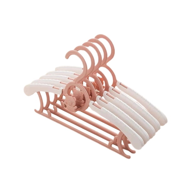 5x Perchas Para Bebés Ropa A Prueba De Viento Perchas Para Bebés Para Armario Guardería Niños Rosa