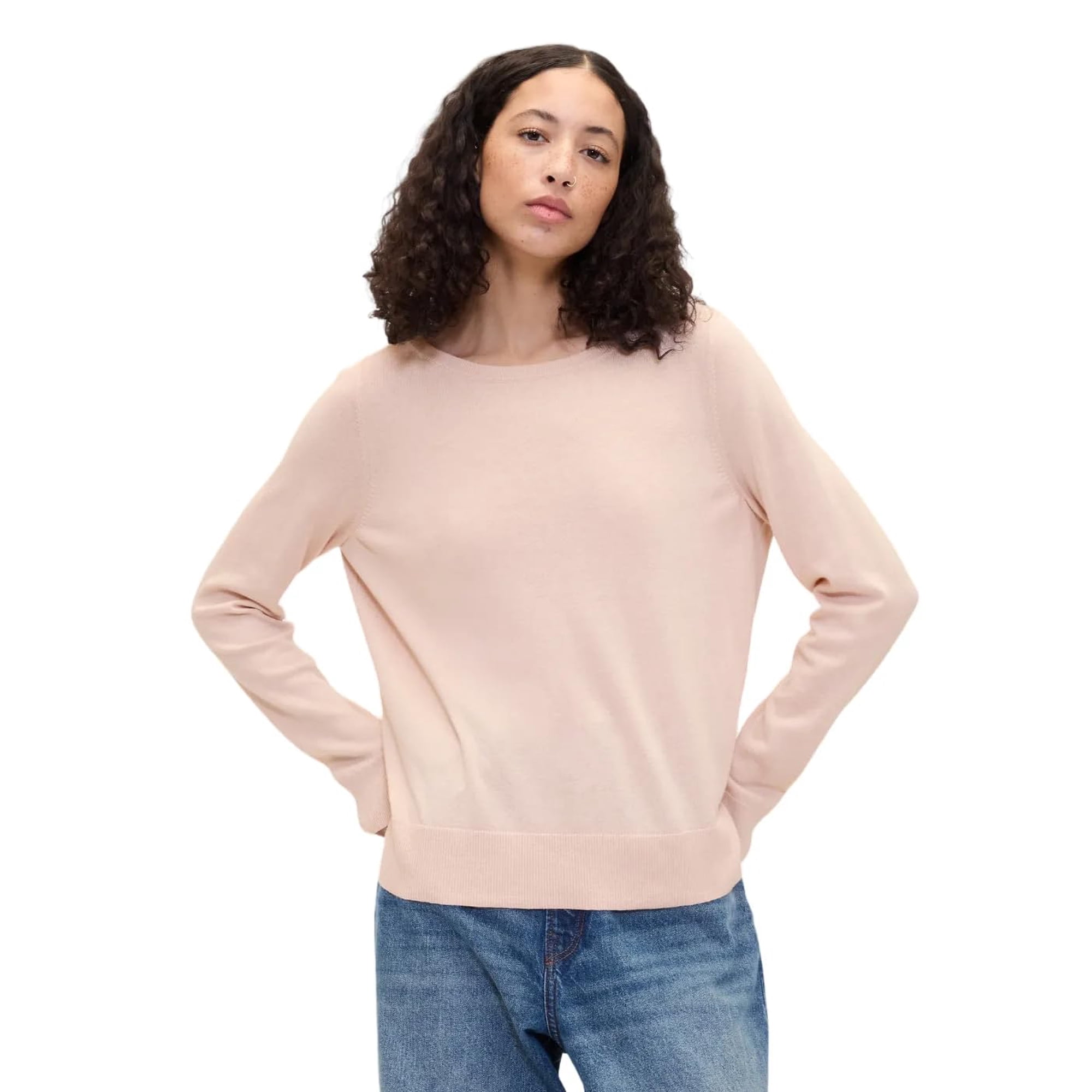 Jersey Gap Boatneck Para Mujer Dull Rose Xxs