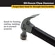 thumbnail image 5 of Mango de fibra de vidrio con cabeza de hierro fundido Claw Hammer Titan 63020, 500 ml, 5 of 5