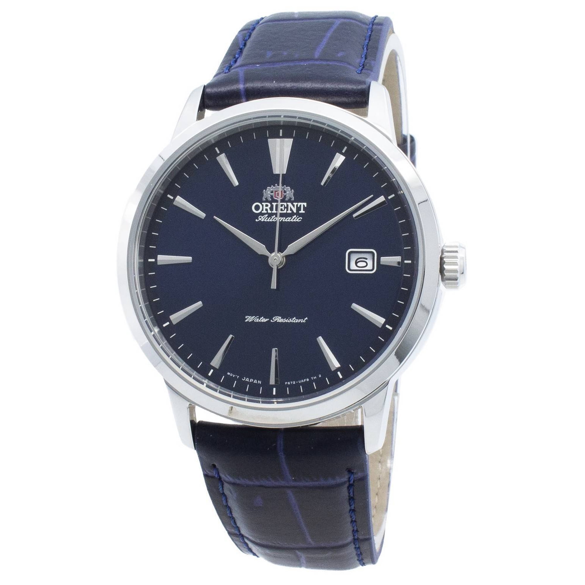 Orient - Reloj Para Hombres 41.6mm Con Banda De Cuero Azul