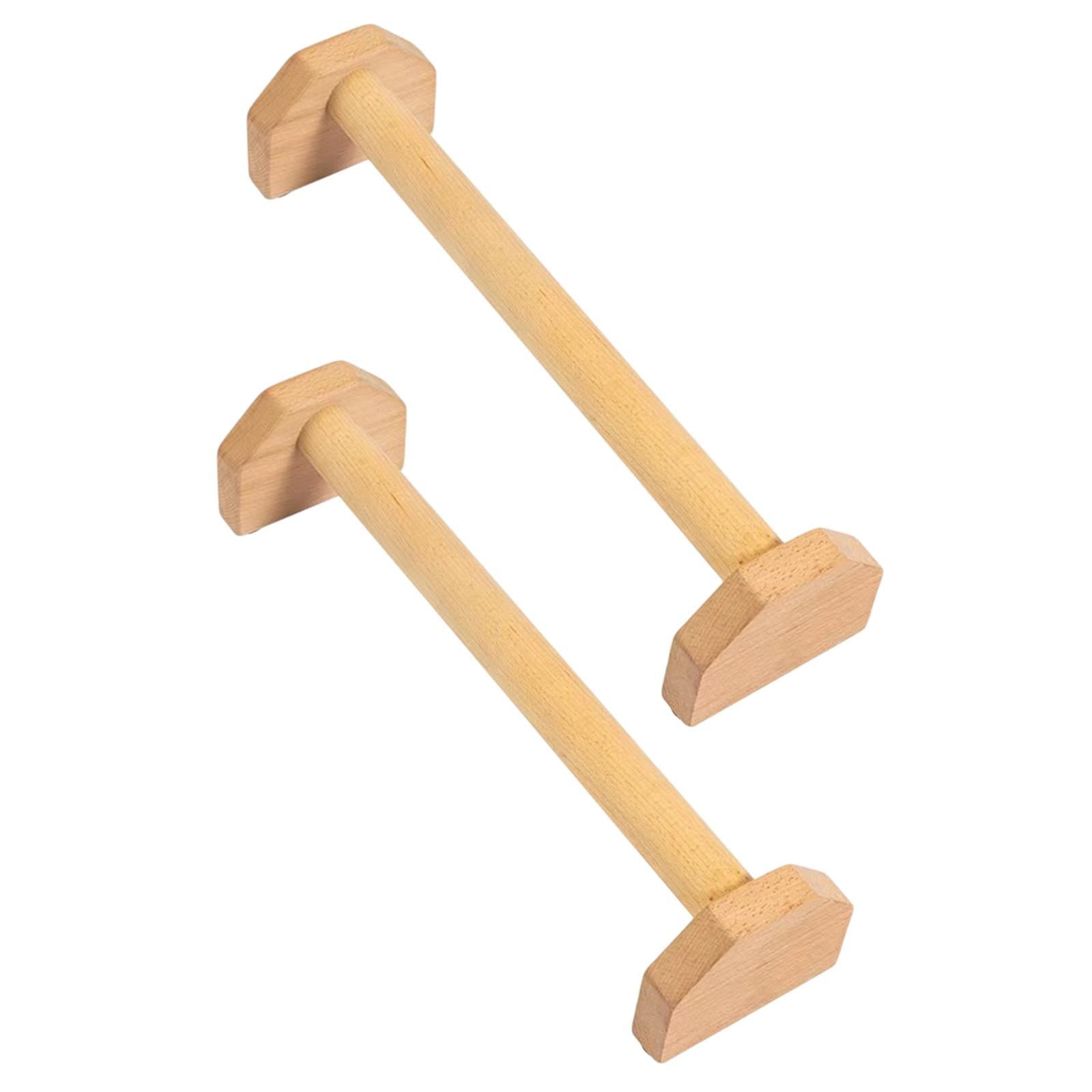 Ioensy - 2x Soportes Para Flexiones Soporta Cómodas Paralelas De Madera Para Gimnasio Deportivo Xl
