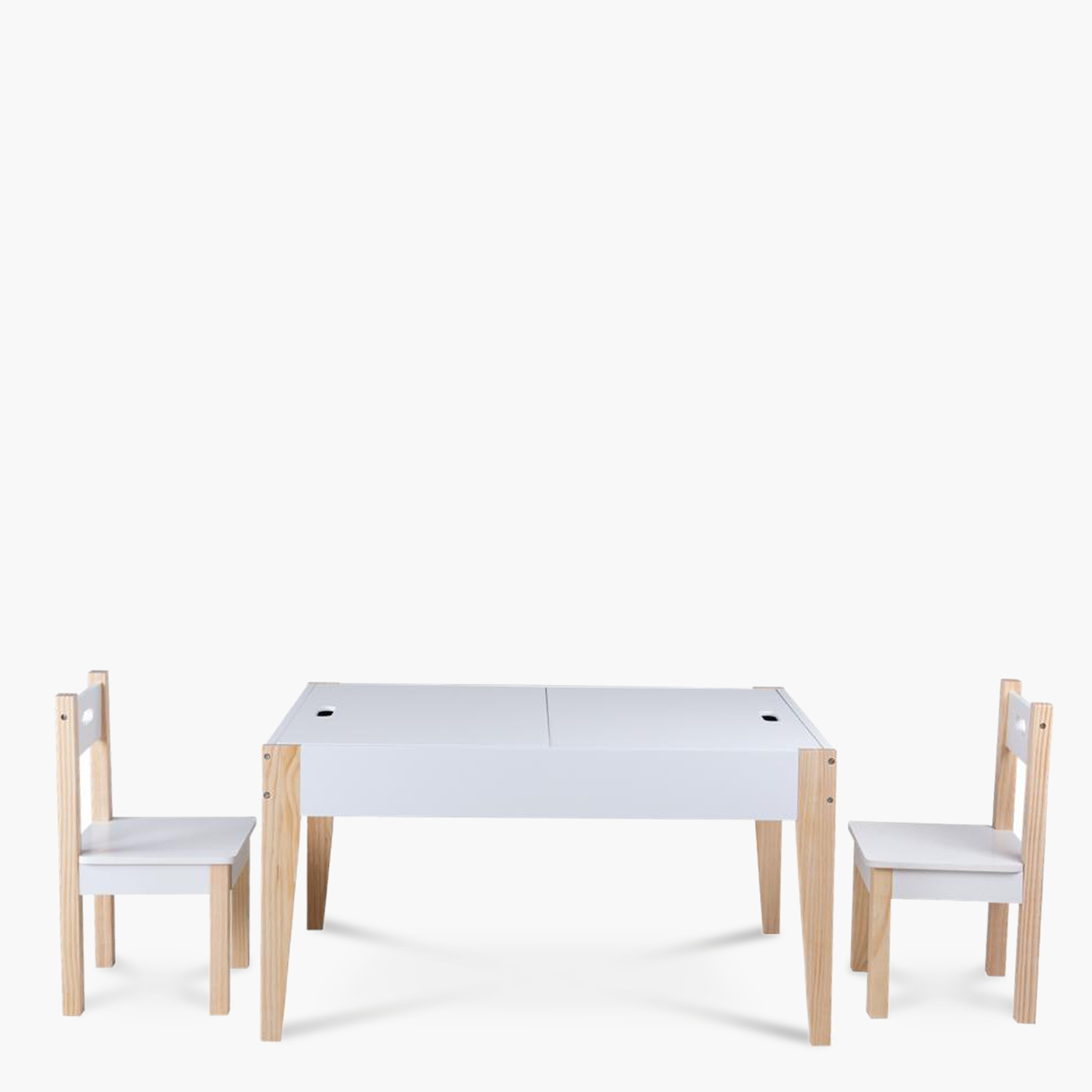 Form Design - Pack Infantil 1 Mesa 2 Sillas Santino Natura/Blanco