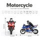 thumbnail image 2 of MOTOCICLETA MOTO C/R DE CARRERA, ACROBATICA JUGUETE 1:6 ROJA, 2 of 8
