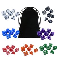 Magideal - Juego De Dados Poliédricos De Colores Variados, 49 Uds., D6, D4, D8, D10, D12, D20, Con Bolsa Para Beber, Juego De Mesa, Favores, Juguetes De Juego De