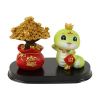 Bothyi - Estatua En Miniatura De Serpiente Y Adorno Para Árbol De La Suerte Para Festival, Estilo Granja, Oficina B